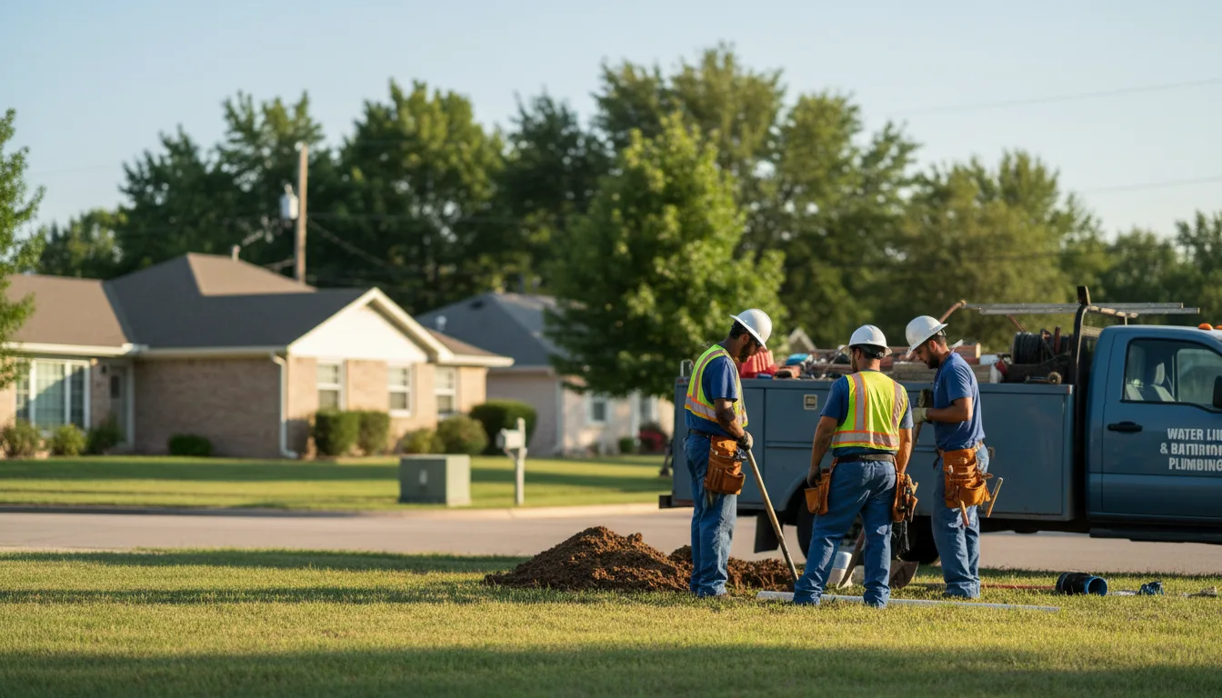 Residential water line and bathroom plumbing service in Orestes, IN